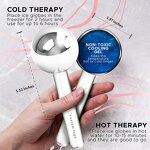 Stainless Steel Cryo Sticks - Personal Label Two-pack 13.5cm Gold Silver Ice Globes Facial