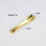 Gold Cream Scoop - Personalized Label 7.2cm Metal Cosmetic Spatula Facial Skincare Spoon