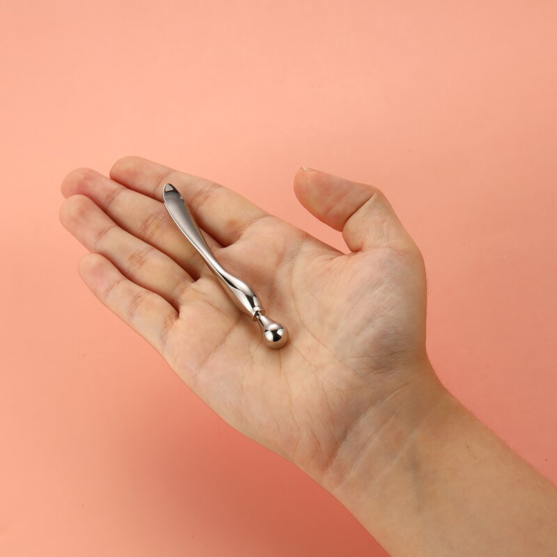 Eye Cream Massage Stick - Custom Logo 10cm Double Head Metal Cosmetic Spoon Beauty Tool