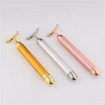 6 in 1 Vibrating Roller - Hot Trending Skin Lifting Energy Beauty Bar Anti Aging Metal Jade