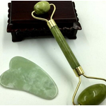 Xiuyan Jade Roller Set - 2024 Custom Logo Anti-Aging Green Gua Sha Facial Massage Tool