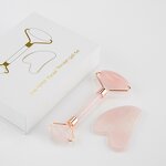 Pink Jade Roller Set - 2024 Hot Selling Natural Stone Facial Guasha Skincare Premium Tool