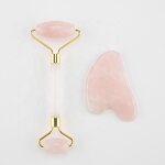 Natural Jade Roller Set - 2024 Hot Selling Xiuyan Gua Sha Rose Quartz Noise Free Roller