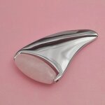 Jade Roller Gua Sha Set - Custom Logo 2-in-1 Natural Jade and Metal Facial Skin Care Tool