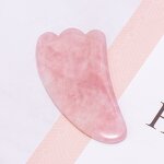 Rose Quartz Roller Kit - 2-in-1 Anti-Aging Gua Sha Face Roller With Box Facial Massage