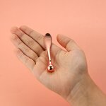 Mini Gold Spatula - Personal Label 5.8cm Zinc Alloy Face Cream Applicator Metal Cosmetic Spoon