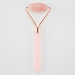 Rose Quartz Face Roller - Wholesale Small Natural Guasha Metal Holder Green Obsidian Tool