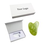 Jade Gua Sha Board - Custom Logo Heart Xiuyu Natural Bian Stone Face Body Massage Tool