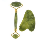 Xiuyan Jade Roller Set - 2024 Custom Logo Anti-Aging Green Gua Sha Facial Massage Tool