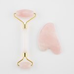 Pink Jade Roller Set - 2024 Hot Selling Natural Stone Facial Guasha Skincare Premium Tool