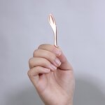 Mini Gold Spatula - Personal Label 6.4cm Zinc Alloy Face Cream Applicator Small Metal Scoop