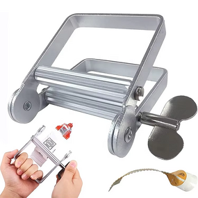 Automatic Toothpaste Dispenser - Customized 8.5 cm Silver Metal Lotion Storage Bathroom Set