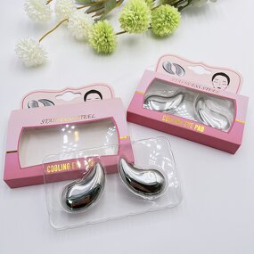 Stainless Steel Eye Massager - Mini Cooling Ice Pack Water Drop Vibration Anti-Aging Dark Eye Care