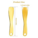 Mini Gold Spatula - Custom Logo 6cm Metal Face Cream Applicator Small Makeup Skincare Spoon