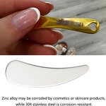304 Cosmetic Spatula - Logo Engraved 6.5cm Makeup Eye Cream Facial Scoop Skincare Spoon