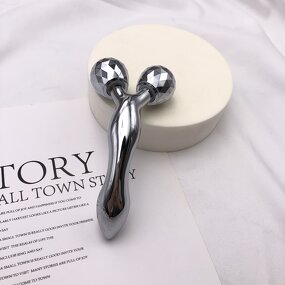 3D Facial Roller - Custom Laser Logo Metal Manual Face Slimming Beauty Skincare Tool