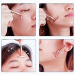 T-Shape Eye Applicator - Personalized 9.6cm Double Head Metal Cosmetic Spoon Massage Stick