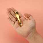 Gold Cream Scoop - Personalized Label 7.2cm Metal Cosmetic Spatula Facial Skincare Spoon