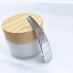 304 Cosmetic Spatula - Logo Engraved 6.5cm Makeup Eye Cream Facial Scoop Skincare Spoon