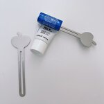 Self Closing Squeezer - Custom Logo Silver Mini Metal Toothpaste Tube Key Shape Tool
