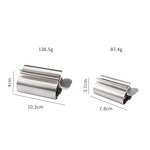 Toothpaste Squeezer Dispenser - Silver Metal Mini Storage Tube Press Bathroom Tool
