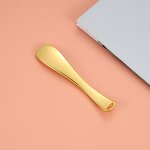 Gold Cream Scoop - Personalized Label 7.2cm Metal Cosmetic Spatula Facial Skincare Spoon