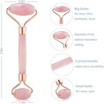 Rose Pink Jade Roller - 2024 Hot Selling Anti-Aging Detachable Natural Gemstone Noise-Free