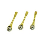 Eye Cream Massage Stick - OEM Custom 6.4cm Zinc Alloy Rotate Ball Removable Cosmetic Spatula