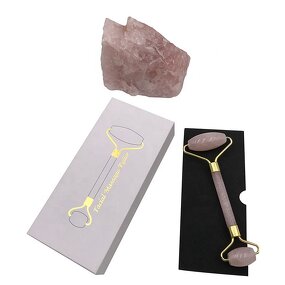 Rose Pink Jade Roller - 2024 Hot Selling Anti-Aging Detachable Natural Gemstone Noise-Free