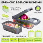 Multifunctional Food Cutter - 12Pcs Vegetable Shredders Slicer Chopping Kitchen Accessories