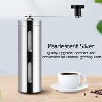 Manual Ceramic Coffee Maker - Mini Portable Stainless Steel Pepper Grinder Adjustable Bean