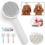 Pet Grooming Brush - Automatic Hair Remover Dog Cat Comb Pet Hair Removal Accessory Tool