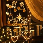 LED Christmas Light - IP44 Waterproof Elk Bell Window Suction Cup Battery-Powered Holiday