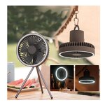 Camping Ceiling Fan - USB Portable LED Light Tripod Rechargeable Multifunctional Desktop