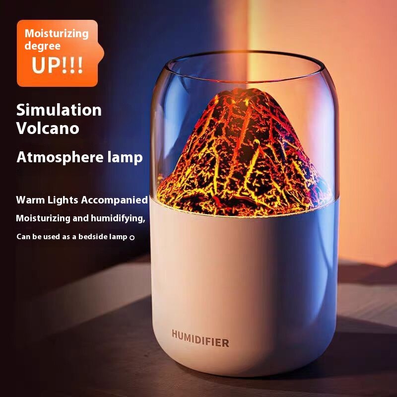 Mini USB Humidifier - Crack Volcano Simulation Silent Aromatherapy Home Bedroom Car 5V