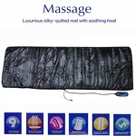 Electric Massage Mat - Vibrator Full Body Heated Back Neck Remote Control Sofa Bed Waist