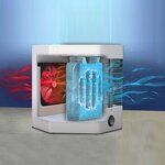 Mini Air Conditioner Fan - Light USB Air Cooler Humidifier Purifier Ice Packs Tanks Home