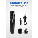3 in 1 Electric Trimmer - Rechargeable Men Ear Nose Beard Hair Shaver Personal Grooming