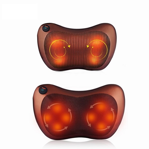 Infrared Massage Pillow - Cervical Shiatsu Neck Back Kneading Car Home Stress Relief