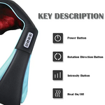 3D Shoulder Neck Massager - US Plug Heating Function Three-dimensional Massage Shawl