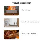 6-Color Desktop Humidifier - 1/3/5h Night Light Essential Oil Flame Simulation Car RV