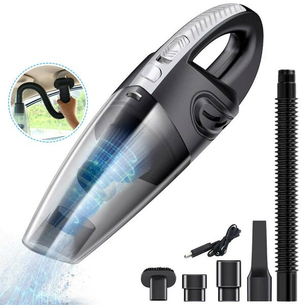 Automatic Car Vacuum - Wet Dry Strong Suction Portable Cleaning Tool for Car and Home Use