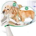 2-in-1 Pet Hair Dryer - Professional Home Dog Cat Grooming with Slicker Brush Smart
