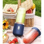 Mini Fruit Juicer - DC Motor Multifunctional Rechargeable Home Car Use USB Power Source