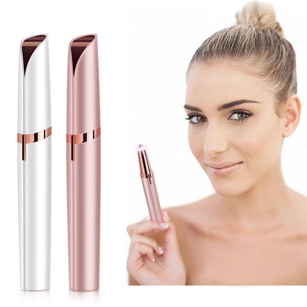 USB Eyebrow Trimmer - Painless Women Mini Shaver Razors Lipstick Brows Pen Facial Tool
