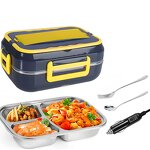 1.5L Electric Lunch Box - Portable Stainless Steel Car Home Kids Food Heater Warmer