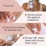 3-In-1 Electric Hair Remover - Rechargeable Fast Shaving with Brush Clean Machine Tool