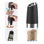 Electric Pepper Mill - Stainless Steel Automatic Gravity Salt Spice Grinder Kitchen Tools