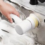 5 in 1 Electric Washing Brush - Hand-held Kitchen Dishwasher Bathtub Polishing Cleaning