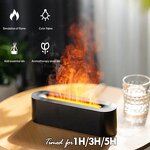 6-Color Desktop Humidifier - 1/3/5h Night Light Essential Oil Flame Simulation Car RV